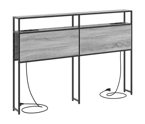 Uzglabāšanas Galvas Balsts Ar Galvas Klāju Ar Uzglabāšanu Pelēks Sonoma 140 Cm Vidaxl