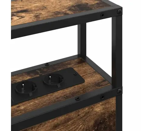 Uzglabāšanas Galvas Balsts Dūmu Ozols 160 Cm Inženierijas Koks Vidaxl