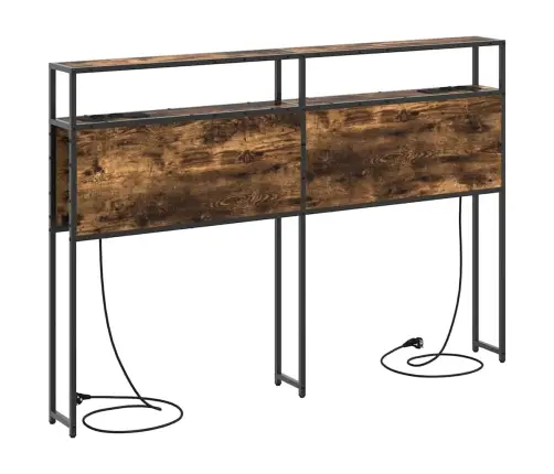 Uzglabāšanas Galvas Balsts Dūmu Ozols 160 Cm Inženierijas Koks Vidaxl