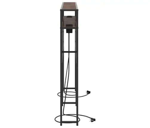 Hoiustamispeatoe Riiuliga Peaga Pruun Tamm 160 Cm Tehispuit