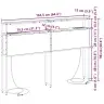 Hoiustamispeatoe Riiuliga Peaga Pruun Tamm 160 Cm Tehispuit