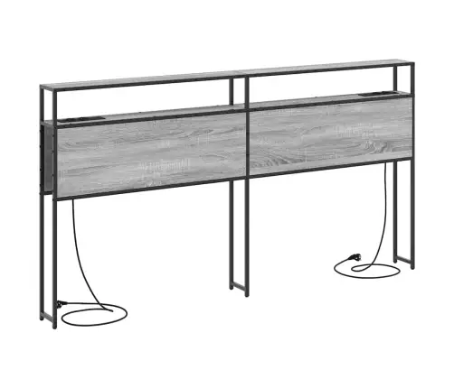 Uzglabāšanas Galvas Balsts Pelēka Sonomas Ozola 180 Cm Vidaxl