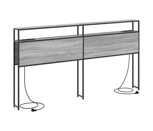 Uzglabāšanas Galvas Balsts Pelēka Sonomas Ozola 180 Cm Vidaxl