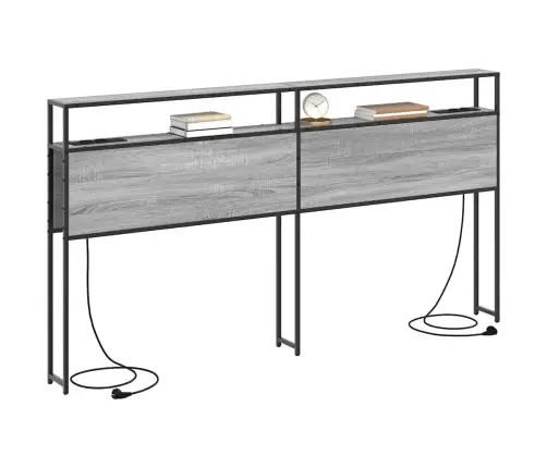 Uzglabāšanas Galvas Balsts Pelēka Sonomas Ozola 180 Cm Vidaxl