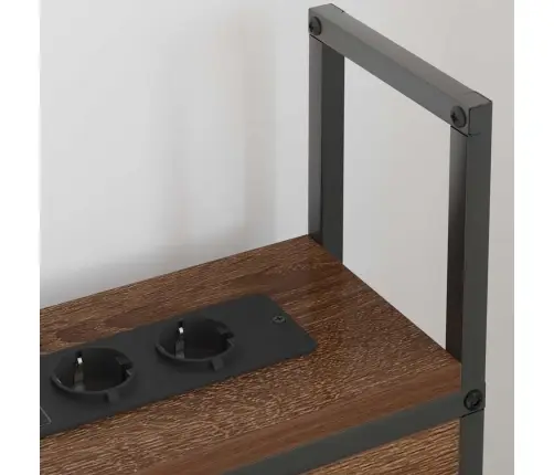 Saugojimo Lovos Atlošas Su Įkrovimo Stotimi Ruda Ąžuolo 75 Cm