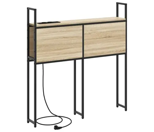 Uzglabāšanas Galvas Balsts Ar Galvas Klāju Ar Uzglabāšanu Sonomas Ozola 80 Cm Vidaxl