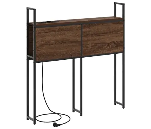 Uzglabāšanas Galvas Balsts Ar Galvas Klāju Ar Uzglabāšanu Brūna Ozolkoka 80 Cm Vidaxl