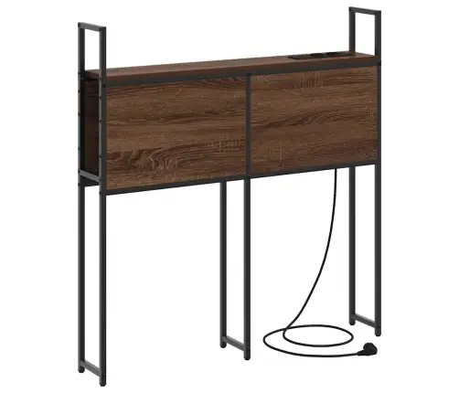 Uzglabāšanas Galvas Balsts Ar Galvas Klāju Ar Uzglabāšanu Brūna Ozolkoka 80 Cm Vidaxl