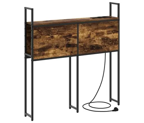 Uzglabāšanas Galvas Balsts Dūmakaina Ozolkoka 90 Cm Vidaxl