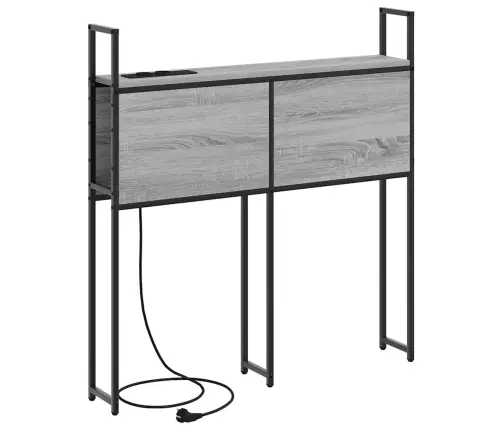 Uzglabāšanas Galvas Balsts Pelēka Sonomas Ozola 100 Cm Vidaxl