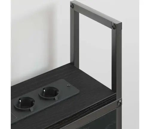 Uzglabāšanas Galvas Balsts Melns Ozols 120 Cm Inženierijas Koks Vidaxl