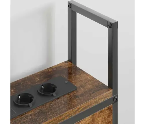 Uzglabāšanas Galvas Balsts Dūmakaina Ozolkoka 120 Cm Vidaxl