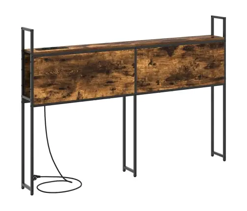 Uzglabāšanas Galvas Balsts Dūmakaina Ozolkoka 120 Cm Vidaxl