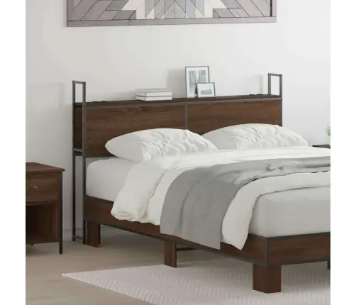 Uzglabāšanas Galvas Balsts Brūna Ozolkoka 120 Cm Vidaxl