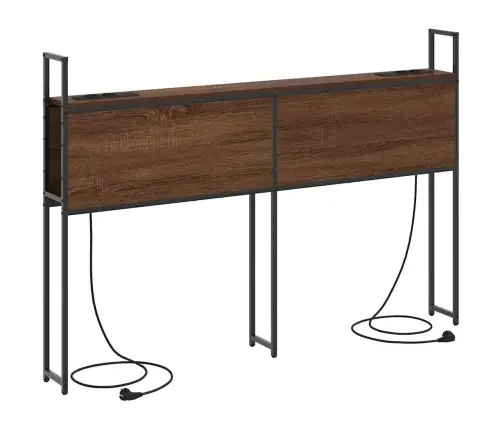 Uzglabāšanas Galvas Balsts Brūna Ozolkoka 120 Cm Vidaxl