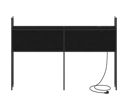 Uzglabāšanas Galvas Balsts Melns Ozols 135 Cm Inženierijas Koks Vidaxl