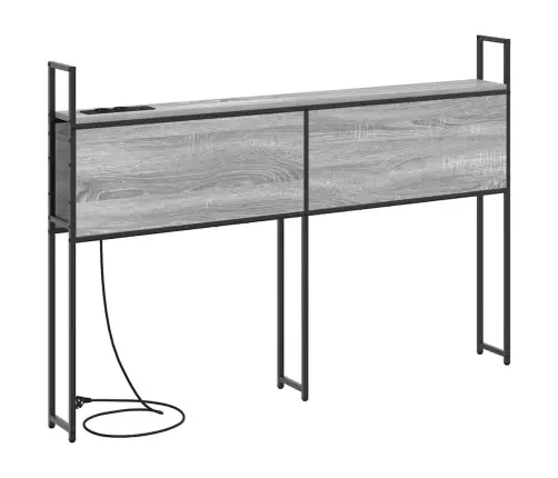 Uzglabāšanas Galvas Balsts Pelēka Sonomas Ozola 135 Cm Vidaxl