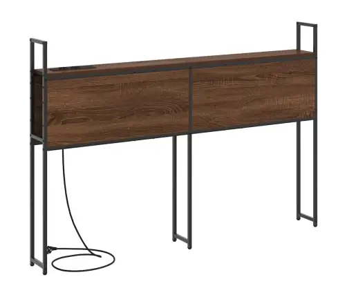 Uzglabāšanas Galvas Balsts Brūna Ozolkoka 135 Cm Vidaxl