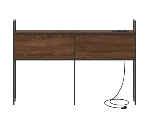 Uzglabāšanas Galvas Balsts Brūna Ozolkoka 135 Cm Vidaxl