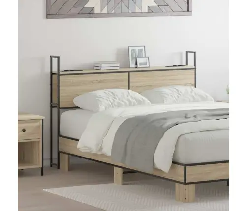 Säilitusega Peatoed Laadimisjaamaga Riiuliga Sonoma Tamm 140 Cm