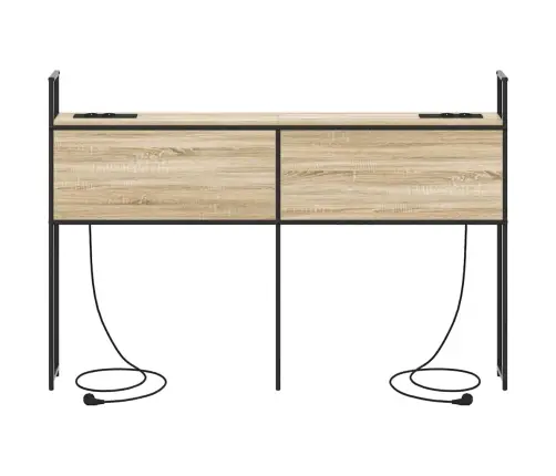 Säilitusega Peatoed Laadimisjaamaga Riiuliga Sonoma Tamm 140 Cm