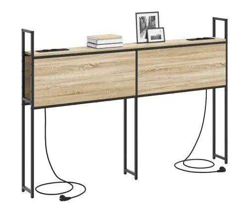 Säilitusega Peatoed Laadimisjaamaga Riiuliga Sonoma Tamm 140 Cm