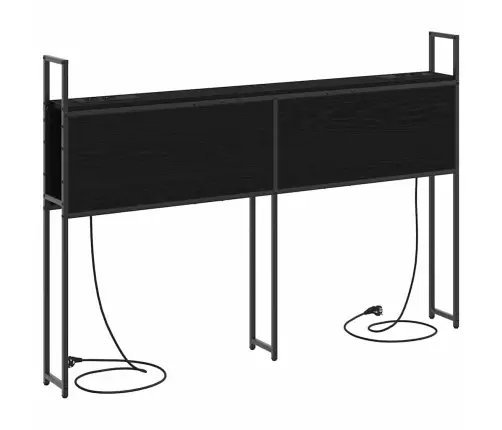 Säilitusega Peatoed Laadimisjaamaga Must Tamm 160 Cm Tehispuit