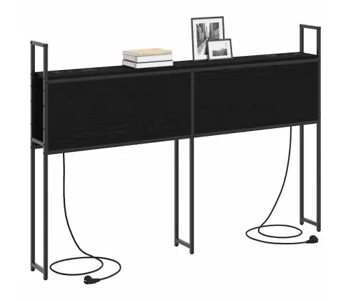 Säilitusega Peatoed Laadimisjaamaga Must Tamm 160 Cm Tehispuit