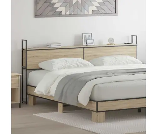 Saugojimo Lovos Atlošas Su Įkrovimo Stotimi Sonoma Ąžuolas