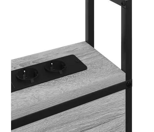 Uzglabāšanas Galvas Balsts Pelēka Sonomas Ozola 180 Cm Vidaxl