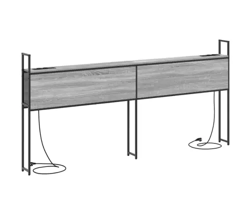 Uzglabāšanas Galvas Balsts Pelēka Sonomas Ozola 180 Cm Vidaxl