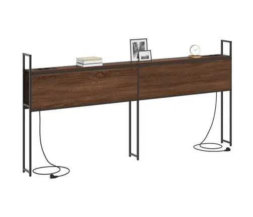 Uzglabāšanas Galvas Balsts Brūna Ozolkoka 180 Cm Vidaxl