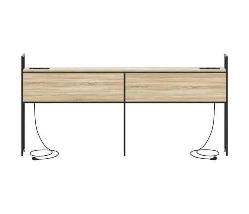 Säilitusega Peatoed Laadimisjaamaga Riiuliga Sonoma Tamm 200 Cm