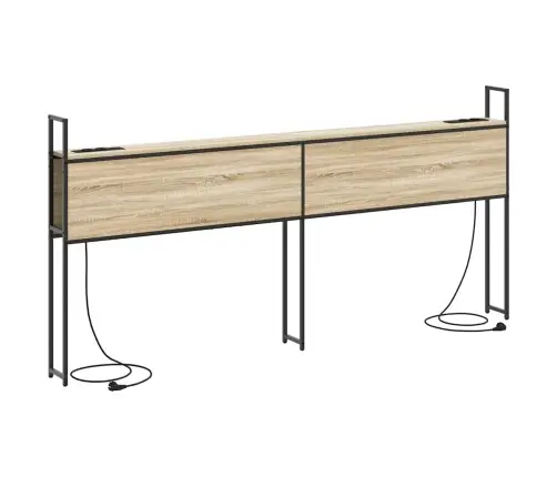 Säilitusega Peatoed Laadimisjaamaga Riiuliga Sonoma Tamm 200 Cm