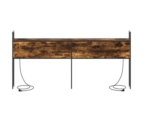 Uzglabāšanas Galvas Balsts Dūmakaina Ozolkoka 200 Cm Vidaxl