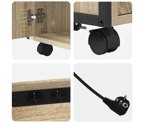 Spintelė Su Krovimo Stotimi Sonoma Ąžuolas 61 X 46 X 67 Cm