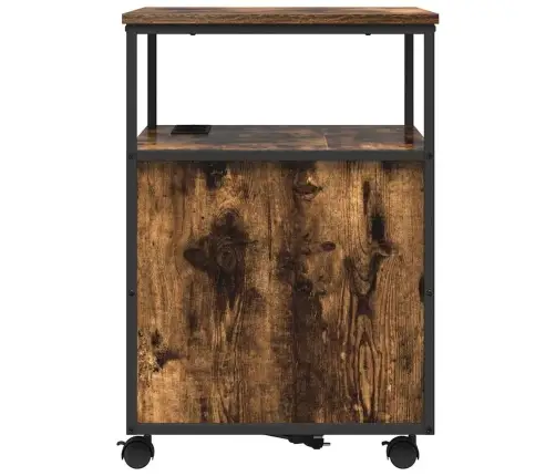 Biroja Skapis Ar Riteni Dūmakaina Ozolkoka 60 X 46 X 67 Cm Vidaxl