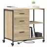 Biroja Skapis Sonomas Ozola 76 X 41 X 72 Cm Inženierijas Koks Vidaxl