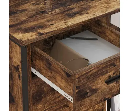 Biroja Skapis Ar Riteni Dūmakaina Ozolkoka 76 X 41 X 72 Cm Vidaxl