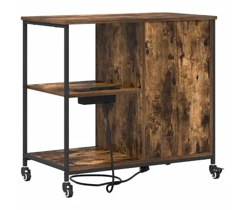 Biroja Skapis Ar Riteni Dūmakaina Ozolkoka 76 X 41 X 72 Cm Vidaxl