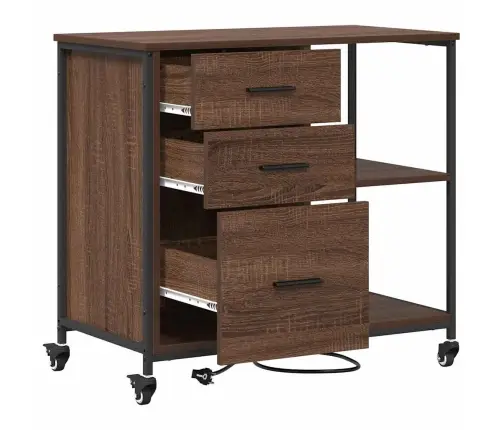 Spintelė Su Krovimo Stotimi Rudas Ąžuolas 76 X 41 X 72 Cm