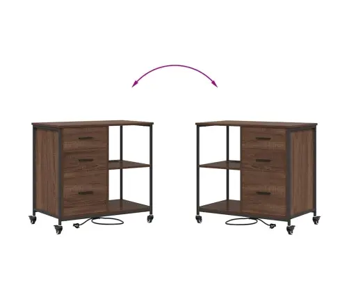 Spintelė Su Krovimo Stotimi Rudas Ąžuolas 76 X 41 X 72 Cm