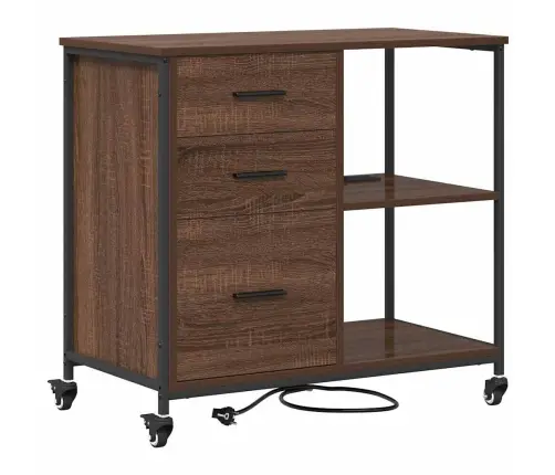 Spintelė Su Krovimo Stotimi Rudas Ąžuolas 76 X 41 X 72 Cm