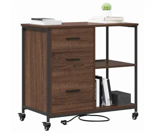 Spintelė Su Krovimo Stotimi Rudas Ąžuolas 76 X 41 X 72 Cm