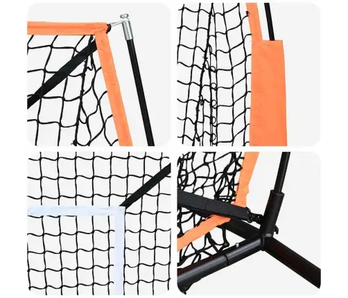 Beisbols Un Softball Melna 180 X 90 X 153 Cm Poliesters Vidaxl