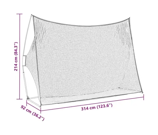 Golf Treniņu Palīglīdzekļi Melna 314 X 92 X 214 Cm Poliesters Vidaxl