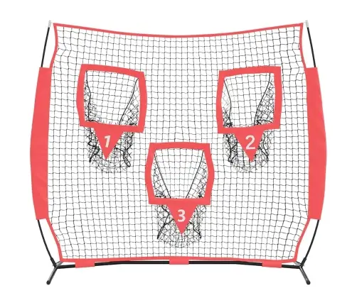 Beisbolo Treniruočių Tinklas Juoda 214,5 X 89,5 X 181 Cm