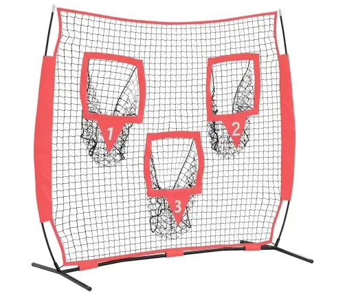 Beisbolo Treniruočių Tinklas Juoda 214,5 X 89,5 X 181 Cm