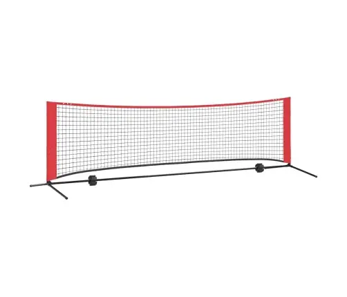 Tennisivõrk Must Ja Punane 301 X 90,5 X 87 Cm Polüester