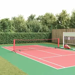 Tennisivõrk Must Ja Punane 396 X 92 X 87 Cm Polüester